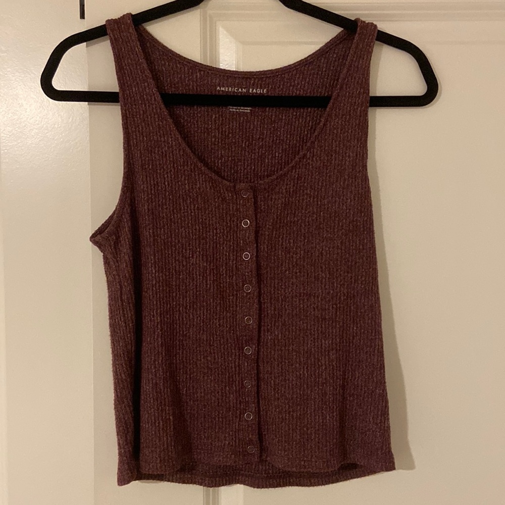 Light and flowy button down tank top